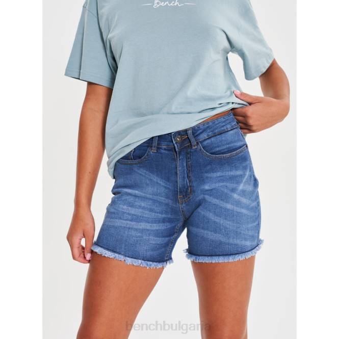 облекло Bench Жени дънкови шорти kaylie 2B86133 средно синьо