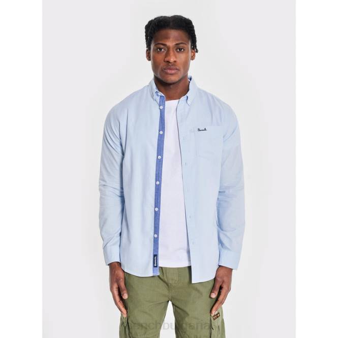 облекло Bench мъже оксфордска риза с дълъг ръкав 2B8625 светло синьо