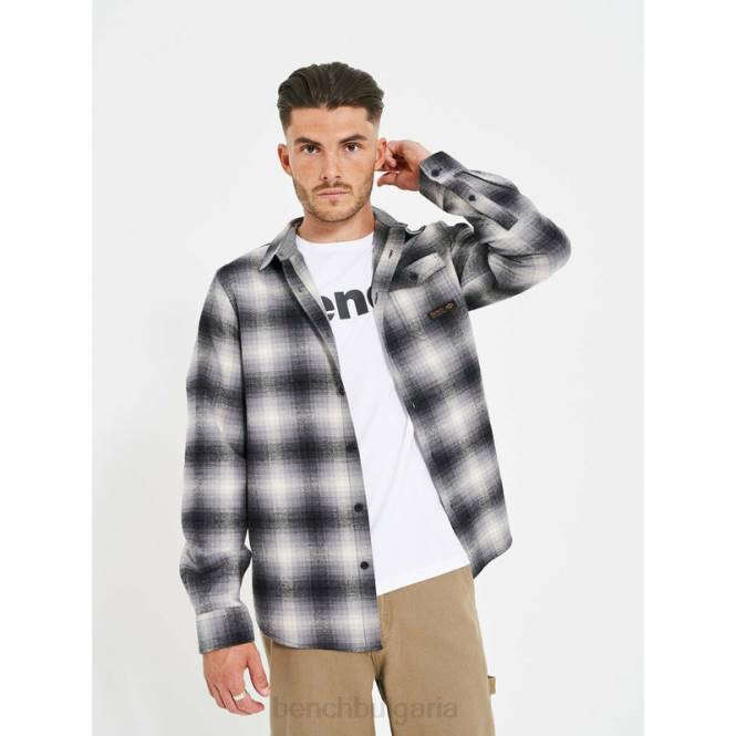 облекло Bench мъже фланелена риза шевиот 2B8631 проверка в сянка