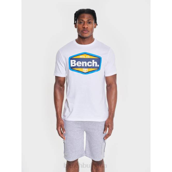 облекло Bench мъже тениска на таниел 2B869 бяло