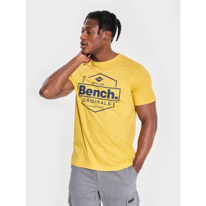 облекло Bench мъже denzo тениска 2B867 жълто